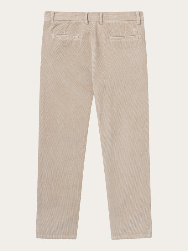 KnowledgeCotton Apparel - MEN CHUCK regular 8-wales corduroy chino pants Pants 1228 Light feather gray