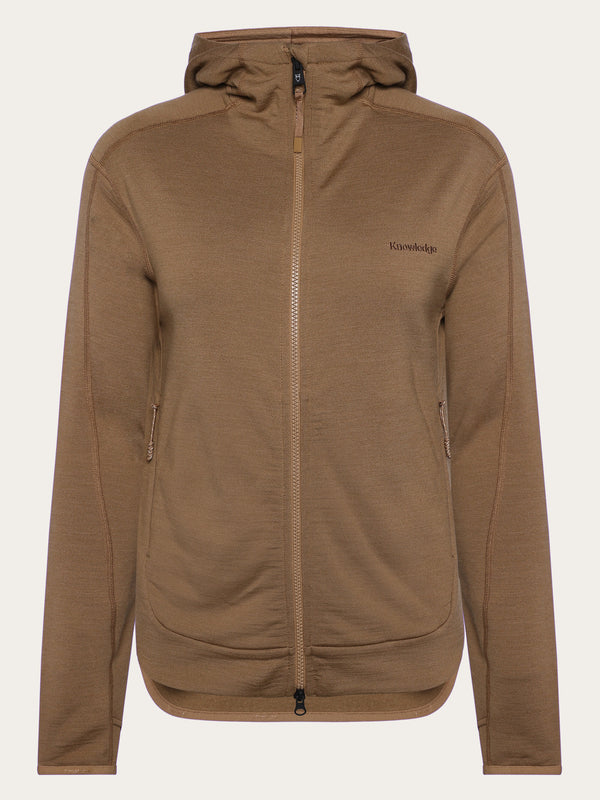 KnowledgeCotton Apparel - WMN Dynamic Wool 320 Fleece hoody - RWS Fleeces 1019 Tuffet