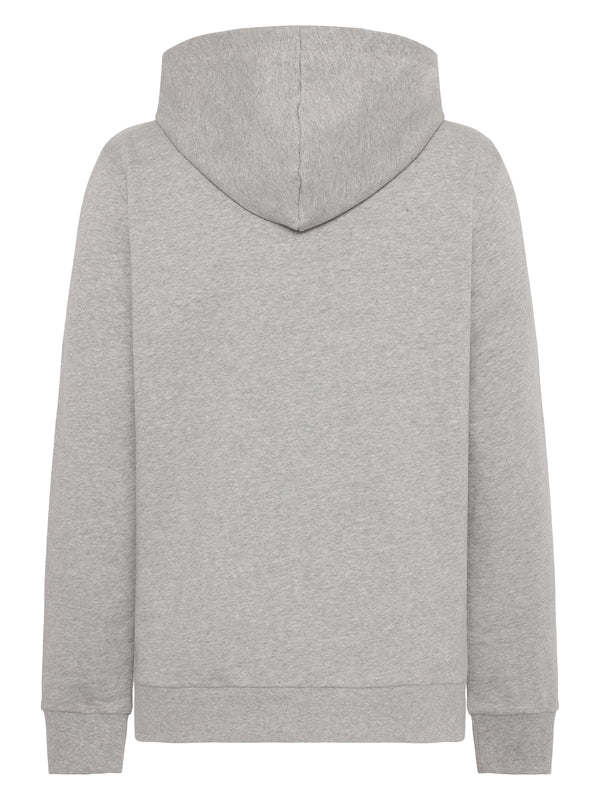 KnowledgeCotton Apparel - MEN Hood basic badge sweat Sweats 1012 Grey Melange