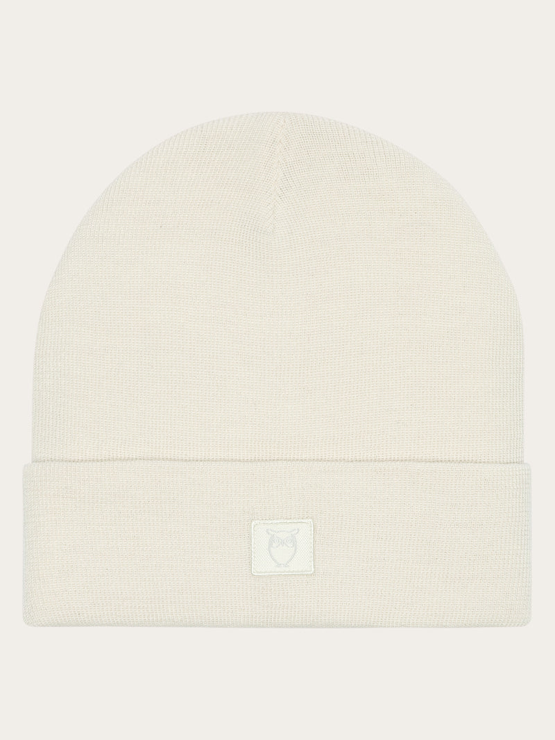 KnowledgeCotton Apparel - UNI Merino Wool Double Layer Beanie RWS Hats 1346 Kelp