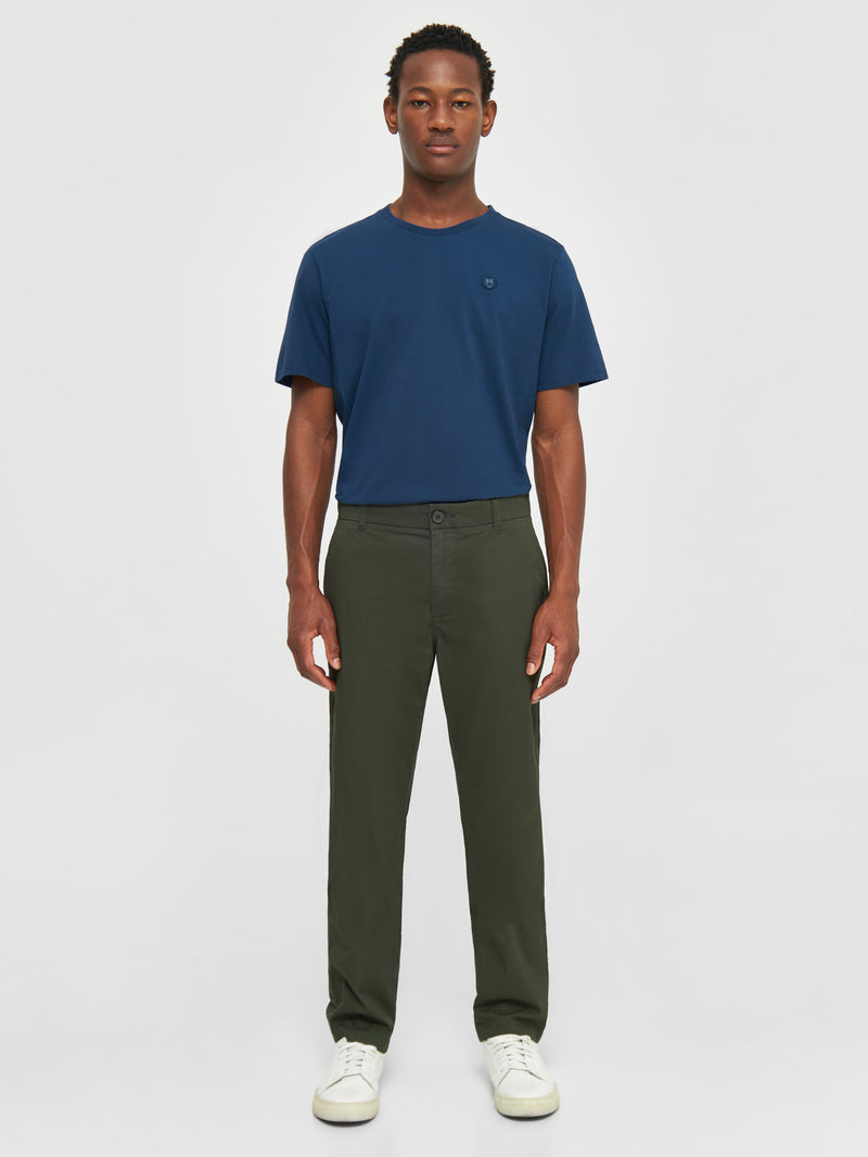 KnowledgeCotton Apparel - MEN CHUCK regular chino poplin pant Pants 1090 Forrest Night
