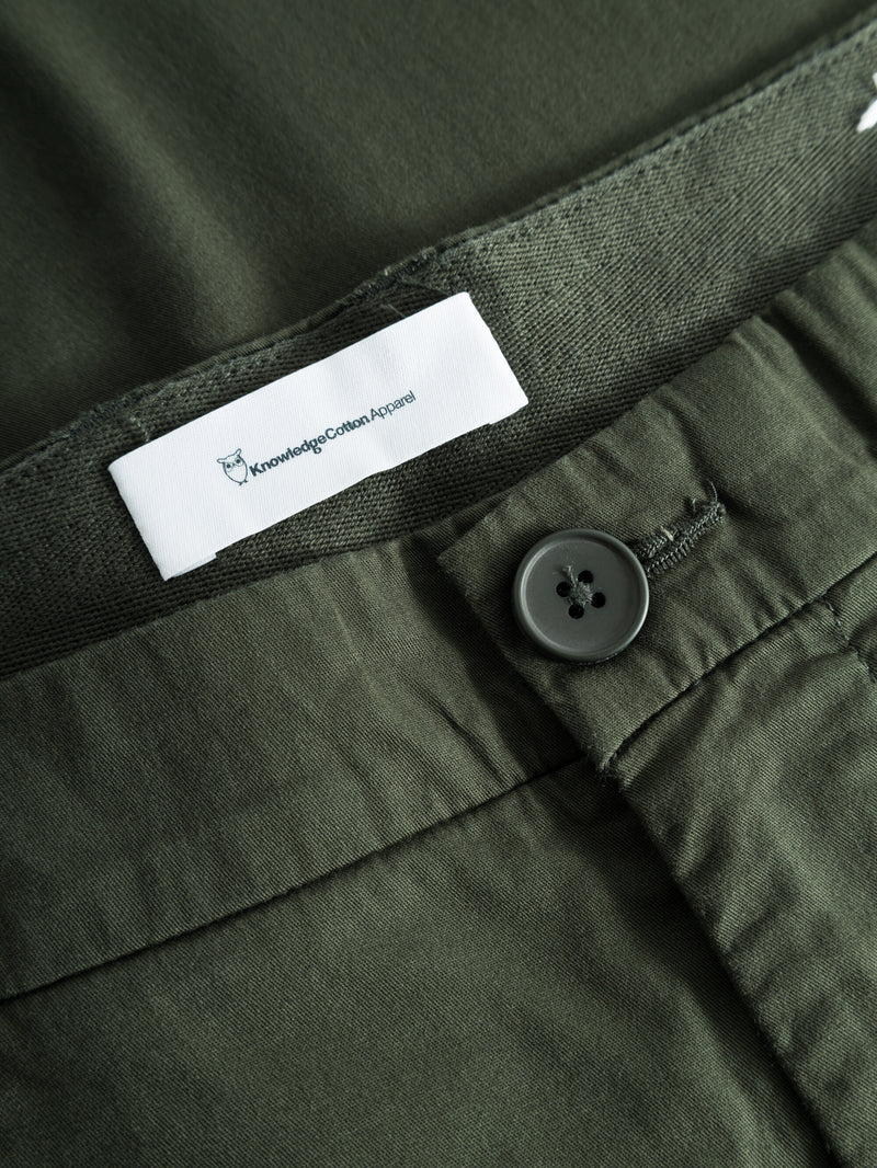 KnowledgeCotton Apparel - MEN CHUCK regular chino poplin pant Pants 1090 Forrest Night